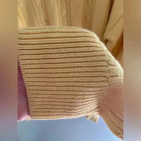 Men’s Nautica Vintage Light Yellow Knit Heavyweight Crew Neck Sweater Size Large - Picture 5 of 9